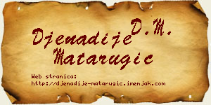 Đenadije Matarugić vizit kartica